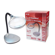 Load image into Gallery viewer, LED Illuminated 2X Magnifying Glass - Desk Lamp