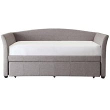 Load image into Gallery viewer, Twin size Grey Upholstered Daybed with Roll-out Trundle Guest Bed