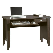 Load image into Gallery viewer, Computer Desk with Keyboard Tray in Dark Brown Mocha Espresso Wood Finish