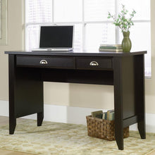 Load image into Gallery viewer, Computer Desk with Keyboard Tray in Dark Brown Mocha Espresso Wood Finish