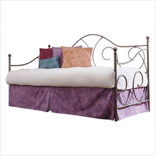 Load image into Gallery viewer, Twin size Metal Day Bed in Flint Finish with Link Spring - No Trundle