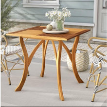 Load image into Gallery viewer, Outdoor Solid Wood 31.5 inch Square Patio Dining Table