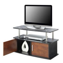 Load image into Gallery viewer, Modern 35-inch TV Stand in Brown Cherry Wood-grain Finish