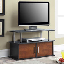Load image into Gallery viewer, Modern 35-inch TV Stand in Brown Cherry Wood-grain Finish