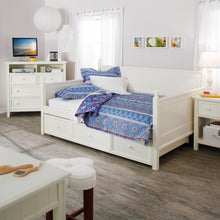 Load image into Gallery viewer, Full size White Wood Daybed with Pull Out Trundle