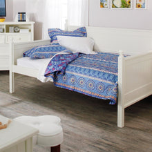 Load image into Gallery viewer, Full size White Wood Daybed with Pull Out Trundle