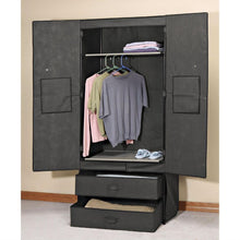 Load image into Gallery viewer, Durable Steel Frame Wardrobe with Canvas Sides