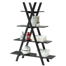 Load image into Gallery viewer, Modern A-Frame 4-Shelf Bookcase Bookshelf Display Shelves