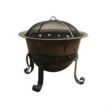 Load image into Gallery viewer, Heavy Duty Cast Iron Outdoor Patio Fire Pit Cauldron with Cover - Moon Stars Sky
