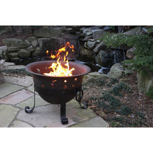 Load image into Gallery viewer, Heavy Duty Cast Iron Outdoor Patio Fire Pit Cauldron with Cover - Moon Stars Sky