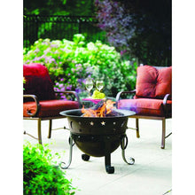Load image into Gallery viewer, Heavy Duty Cast Iron Outdoor Patio Fire Pit Cauldron with Cover - Moon Stars Sky