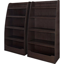 Load image into Gallery viewer, Kids 4-Shelf Bookcase in Espresso Wood Finish Childs Bedroom