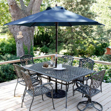 Load image into Gallery viewer, Navy Blue 11-Ft Patio Umbrella with Antique Bronze Pole and Base