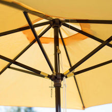 Load image into Gallery viewer, Outdoor Patio 9-Ft Wooden Market Umbrella with Yellow Shade Canopy