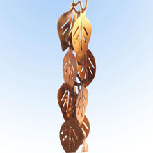 Load image into Gallery viewer, Pure Copper 8.5 Ft Leaf Rain Chain Gutter Rainwater Downspout