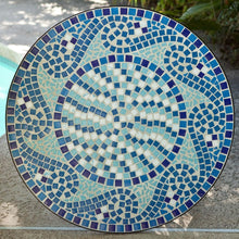 Load image into Gallery viewer, Outdoor 3-Piece Aqua Blue Mosaic Tiles Patio Furniture Bistro Set