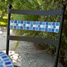 Load image into Gallery viewer, Outdoor 3-Piece Aqua Blue Mosaic Tiles Patio Furniture Bistro Set