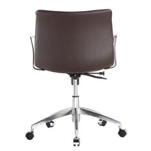 Load image into Gallery viewer, Dark Brown Mid-Back Comfortable Mid-century Modern Office Chair with 26.7-in Wide Seat