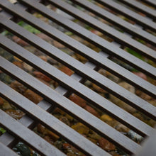 Load image into Gallery viewer, 4-Foot Steel Frame Metal Garden Bridge in Rustic Weathered Black Finish