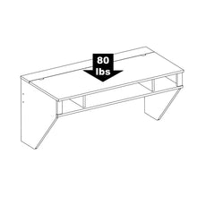Load image into Gallery viewer, White Space Saving Laptop Tablet Computer Desk Wall-Mount at any Height