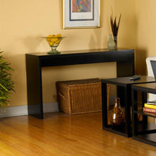 Load image into Gallery viewer, Contemporary Espresso Black Wood Grain Sofa Table Living Room Console Table
