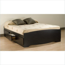 Load image into Gallery viewer, Twin XL Platform Bed with Bookcase Headboard &amp; 3 Storage Drawers