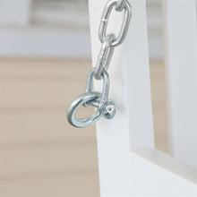 Load image into Gallery viewer, Outdoor Patio Deck 4-Ft Porch Swing in White Wood Finish