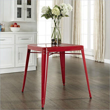 Load image into Gallery viewer, Modern Classic French Cafe Style Metal Dining Table in Red