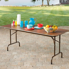 Load image into Gallery viewer, Rectangle 60-inch Melamine Folding Table in Brown