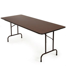 Load image into Gallery viewer, Rectangle 60-inch Melamine Folding Table in Brown