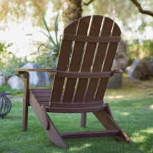 Load image into Gallery viewer, Weather Resistant Adirondack Chair in Chocolate Brown Recycle Plastic Resin