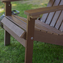 Load image into Gallery viewer, Weather Resistant Adirondack Chair in Chocolate Brown Recycle Plastic Resin