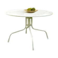 Load image into Gallery viewer, Round Patio Dining Table in White Outdoor UV Resistant Metal