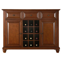 Load image into Gallery viewer, Classic Cherry Wood Finish Dining Room Sideboard Buffet with Wine Storage