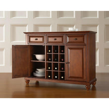 Load image into Gallery viewer, Classic Cherry Wood Finish Dining Room Sideboard Buffet with Wine Storage