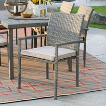 Load image into Gallery viewer, Outdoor Weather Resistant Resin Wicker Patio Dining Chair Arm Chair in Natural
