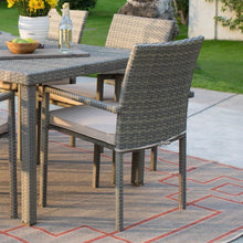 Load image into Gallery viewer, Outdoor Weather Resistant Resin Wicker Patio Dining Chair Arm Chair in Natural