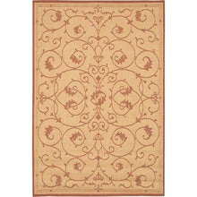 Load image into Gallery viewer, 7&#39;6 x 10&#39;9 Large Area Rug with Floral Vine Leaves Pattern in Terracotta