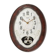 Load image into Gallery viewer, Wood Frame Pendulum Wall Clock - Plays Melodies on the Hour