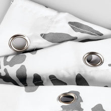 Load image into Gallery viewer, Charcoal White Damask Shower Curtain in Polyester Fabric
