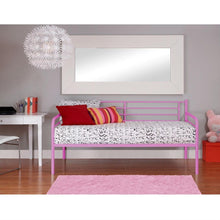 Load image into Gallery viewer, Twin size Stylish Pink Metal Daybed