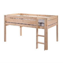 Load image into Gallery viewer, Twin size Kids Teens Bunk Loft Bed in Natural Wood Finish