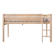Load image into Gallery viewer, Twin size Kids Teens Bunk Loft Bed in Natural Wood Finish