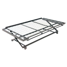 Load image into Gallery viewer, Twin White Metal Daybed Frame with Pop Up Trundle Bed