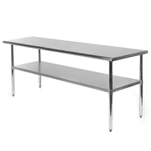 Load image into Gallery viewer, Heavy Duty 72 x 24 inch Stainless Steel Kitchen Restaurant Prep Work Table