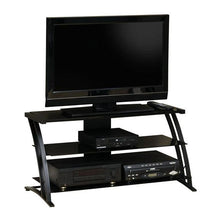 Load image into Gallery viewer, Black Modern Flat Screen Panel TV Stand - Entertainment Center