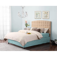 Load image into Gallery viewer, Full - Queen size Tufted Padded Upholstered Headboard in Beige