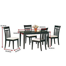 Load image into Gallery viewer, Casual Contemporary 5-Piece Dining Set in Dark Brown Wood Finish