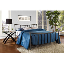 Load image into Gallery viewer, Queen size Brushed Bronze Metal Platform Bed with Head and Footboard