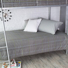 Load image into Gallery viewer, Twin over Twin Durable Metal Bunk Bed with Ladder in Silver Finish